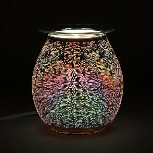 3d Geometric Flower Design Wax Warmer